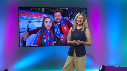 Jenny on the Newsround set