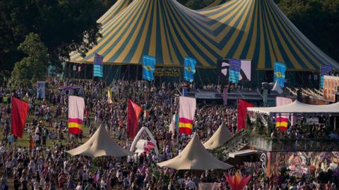 Campers at the Electric Picnic Festival in Stradbally, County Laois