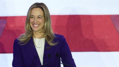 Mikie Sherill speaks after being elected New Jersey governor