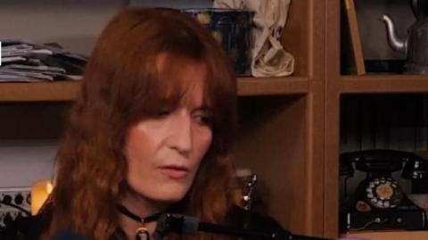 Florence Welch in the Sidetracked studio