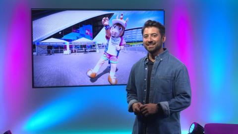 Ricky on the Newsround set