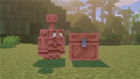 copper golem and chest