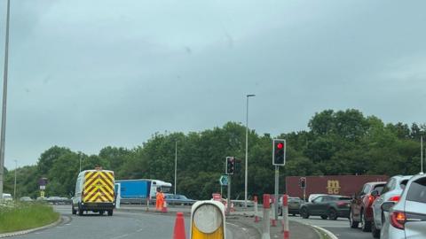 The A5 Preston roundabout in Shropshire