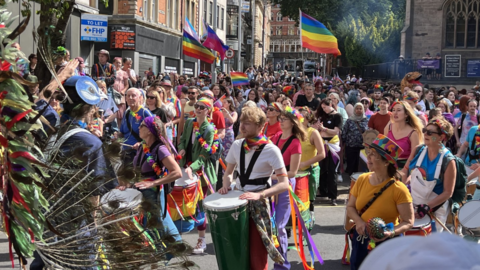 Nottingham Pride parade 2024
