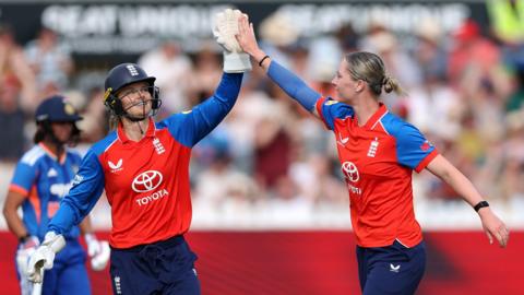 Amy Jones and Freya Kemp celebrate 