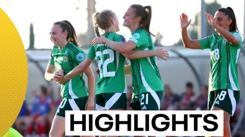 Northern Ireland celebrate the opening goal against Malta