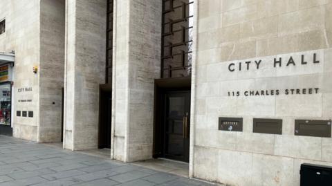The front of City Hall in Leicester