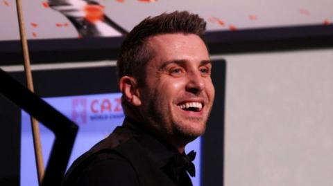Mark Selby smiles after making a 147 in 2023 at the Crucible