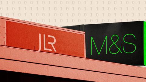 Illustration of JLR and Marks and Spencer logos
