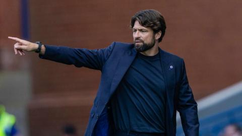 Rangers head coach Russell Martin during the League Cup win over Alloa