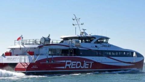 Red Jet 7 ferry on the water