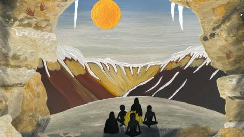 Artist impression of ancient ice cave