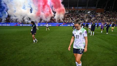 Katie McCabe dejected