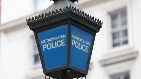 Metropolitan Police branded lampost