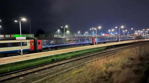 Trains at Great Yarmouth station