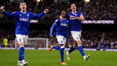Ipswich celebrate a goal