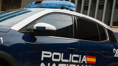 Photo of a National Police vehicle in Barcelona, Spain