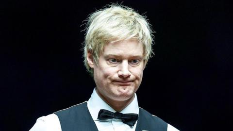 Neil Robertson in action at the World Grand Prix in Hong Kong