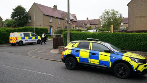 Police at crime scene in Edinburgh