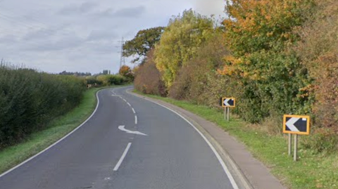 The B676 Saxby Road in Leicestershire