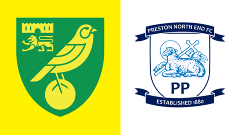 Norwich City and Preston North End club badges