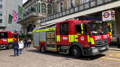 Fire engine at Charing Cross