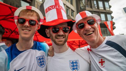 England fans Gelsenkirchen stills