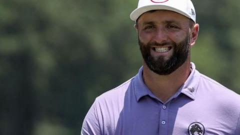 Jon Rahm in action at LIV Houston