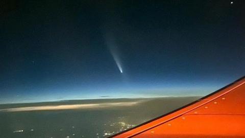 12-year-old  Rosa, managed to snap Comet A3 (Tsuchinshan-ATLAS) out of the window of a passenger jet. Click through our gallery to see more pictures.