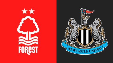 Nottingham Forest and Newcastle United club badges