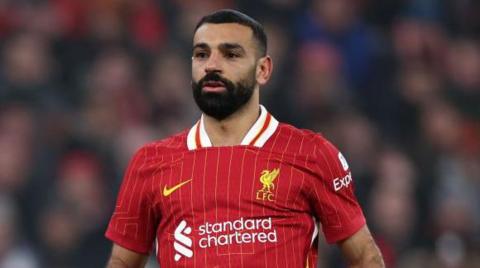 Mohamed Salah playing for Liverpool