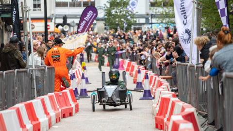 A soapbox racer in Wolverhampton