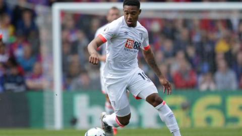 Jordon Ibe of Bournemouth dribbles with the ball during the Premier League match between Crystal Palace and AFC Bournemouth at Selhurst Park on May 12, 2019 in London