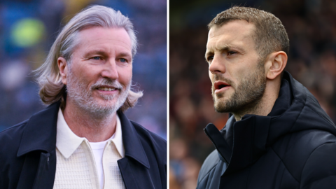 Robbie Savage (left) and Jack Wilshere (right)