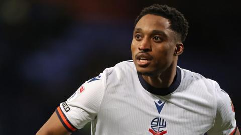 Victor Adeboyejo in action for Bolton Wanderers
