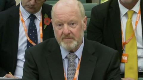 Sir Alan Bates at the Committee hearing on Tuesday 5 November 2024.