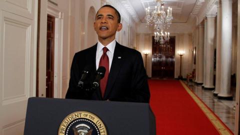 U.S. President Barack Obama is pictured after announcing live on television the death of Osama bin Laden