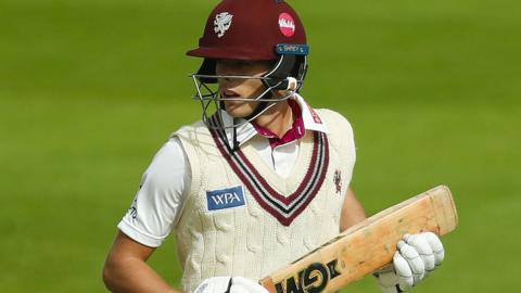 Archie Vaughan batting for Somerset