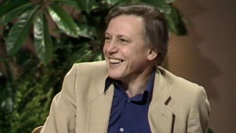 Presenter David Attenborough being interviewed in 1980.