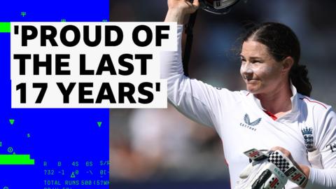 Tammy Beaumont walking of the pitch 