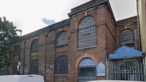 Exterior of the former synagogue.