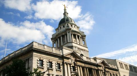 An exterior view of the Old Bailey, also known as the Central Criminal Court.