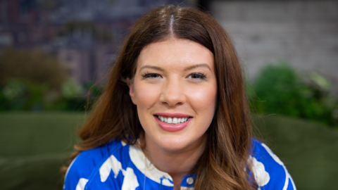 Laura Pomfret in the Morning Live studio