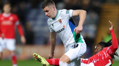 Aaron McGowan in action for Tranmere Rovers