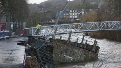 Hawick flood damage