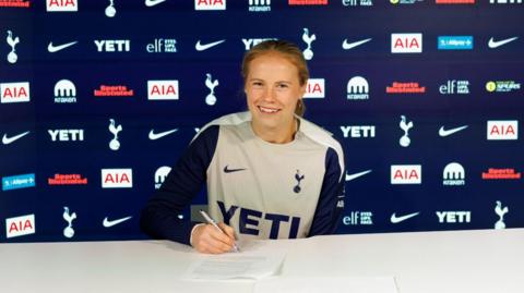 Julie Blakstad with Tottenham