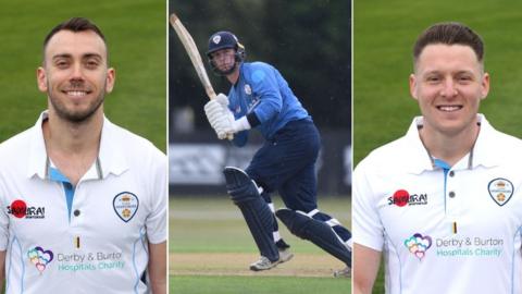 Alex Hughes (left), Mattie McKiernan (centre) and Tom Wood have all signed new deals with Derbyshire