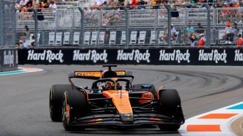 McLaren's Oscar Piastri during Miami Grand Prix practice