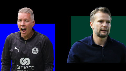 Peterborough boss Darren Ferguson and Plymouth's Tom Cleverley