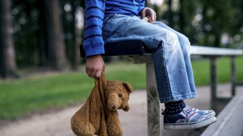 boy on bench